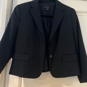 Ann Taylor Black and White Dotted Blazer